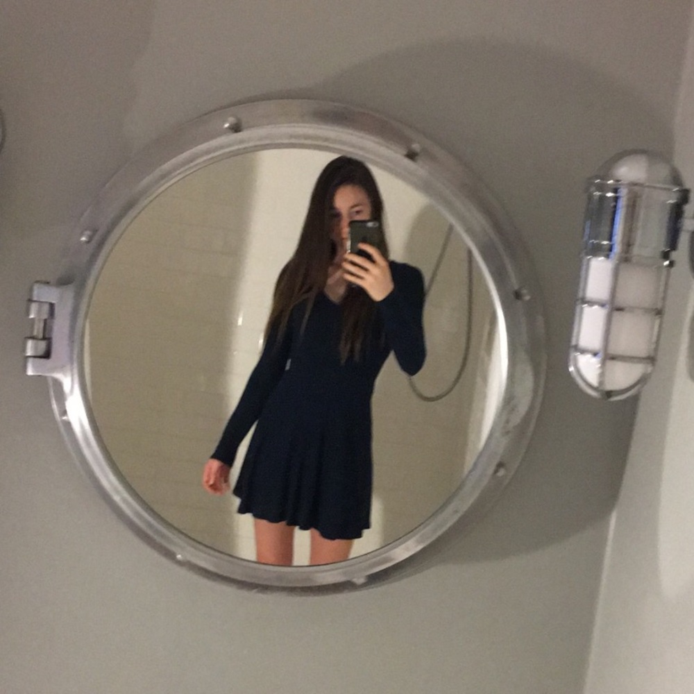 Navy Blue Sweater Dress from Hollister